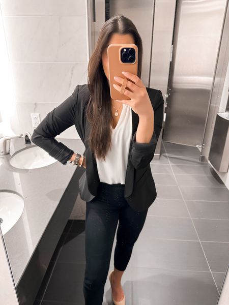 Power suit! I put these pieces together for important meetings and girl bossing 🖤✨


Girl boss, power suit, meeting outfit, client lunch outfit, business casual, smart casual, 9-5 outfit, petite work look, petite suit, office wear, petite office look, formal, professional attire, business attire 

#LTKWorkwear #LTKShoeCrush #LTKStyleTip