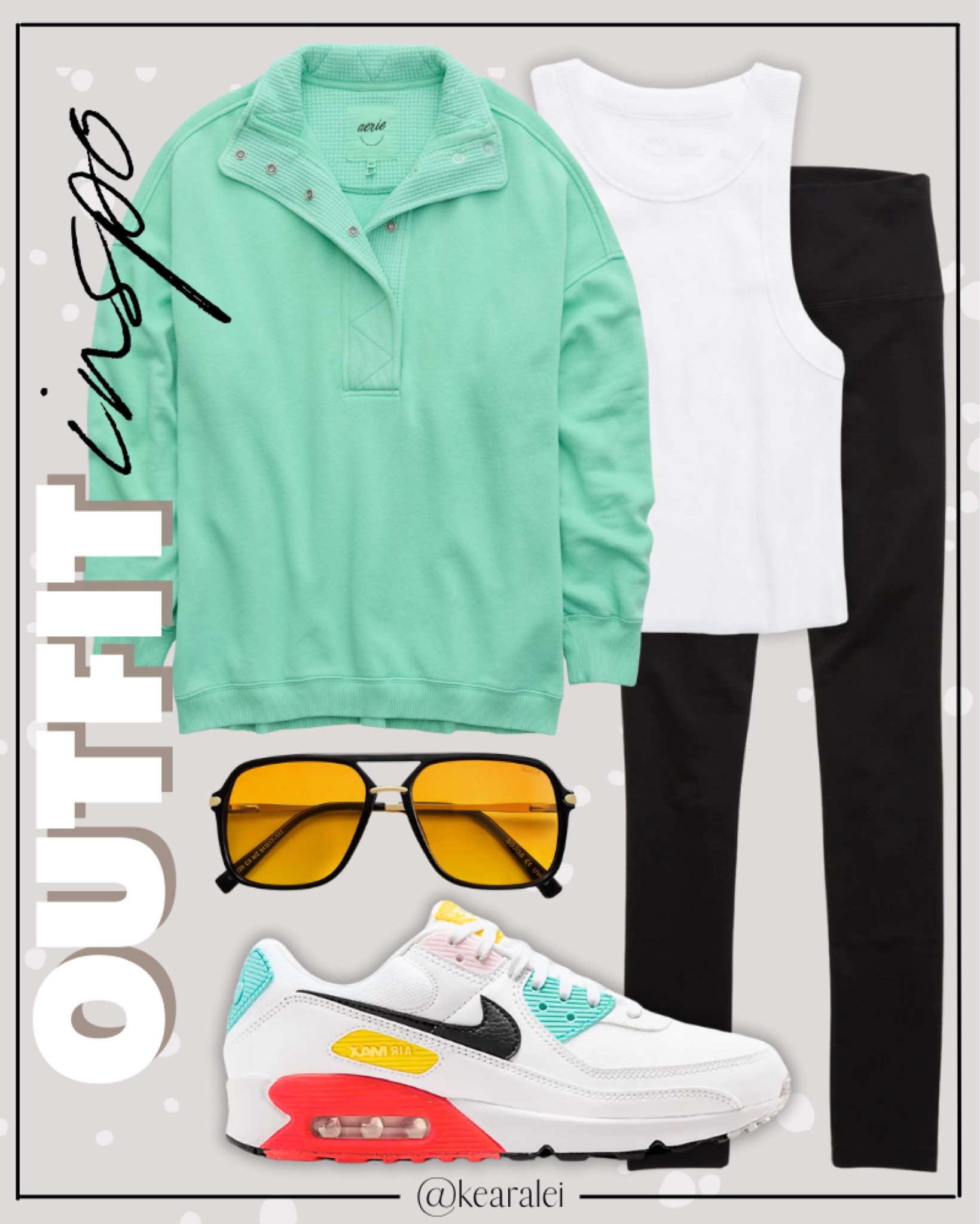 Aerie athleisure outfit looks for less activewear workout outfit travel outfits exercise align leggings scuba half zip funnel neck getaway quarter snap sweatshirt red orange Amazon fashion black align leggings Nike air max tennis shoes sneakers black belt bag fanny pack chunky gold hoops earrings black yellow aviator sunglasses || #amazon #athletic #exercise #workout #leggings #aerie #lululemon #nike #freepeople #sneakers #neutrals
.
.
.

Fitness Wear, Activewear, exercise outfit, workout leggings, sports bra, Lulu lemon, free people motion active athleisure
.

Amazon fashion, teacher outfits, business casual, casual outfits, neutrals, street style, Midi skirt, Maxi Dress, Swimsuit, Bikini, Travel, skinny Jeans, Puffer Jackets, Concert Outfits, Cocktail Dresses, Sweater dress, Sweaters, cardigans Fleece Pullovers, hoodies, button-downs, Oversized Sweatshirts, Jeans, High Waisted Leggings, dresses, joggers, fall Fashion, winter fashion, leather jacket, Sherpa jackets, Deals, shacket, Plaid Shirt Jackets, apple watch bands, lounge set, Date Night Outfits, Vacation outfits, Mom jeans, shorts, sunglasses, Disney outfits, Romper, jumpsuit, Airport outfits, biker shorts, Weekender bag, plus size fashion, Stanley cup tumbler
.
Target, Abercrombie and fitch, Amazon, Shein, Nordstrom, H&M, forever 21, forever21, Walmart, asos, Nordstrom rack, Nike, adidas, Vans, Quay, Tarte, Sephora, lululemon, free people, j crew jcrew factory, old navy


#LTKStyleTip #LTKFitness #LTKSeasonal