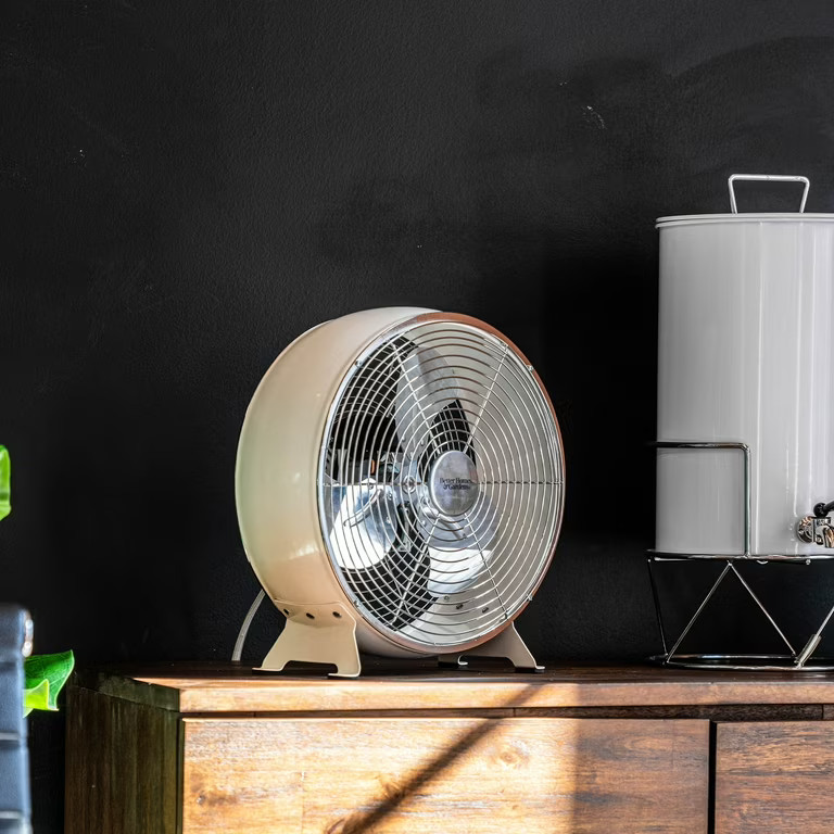 Better Homes & Gardens 9 inch Retro Table Drum Fan White | Walmart (US)