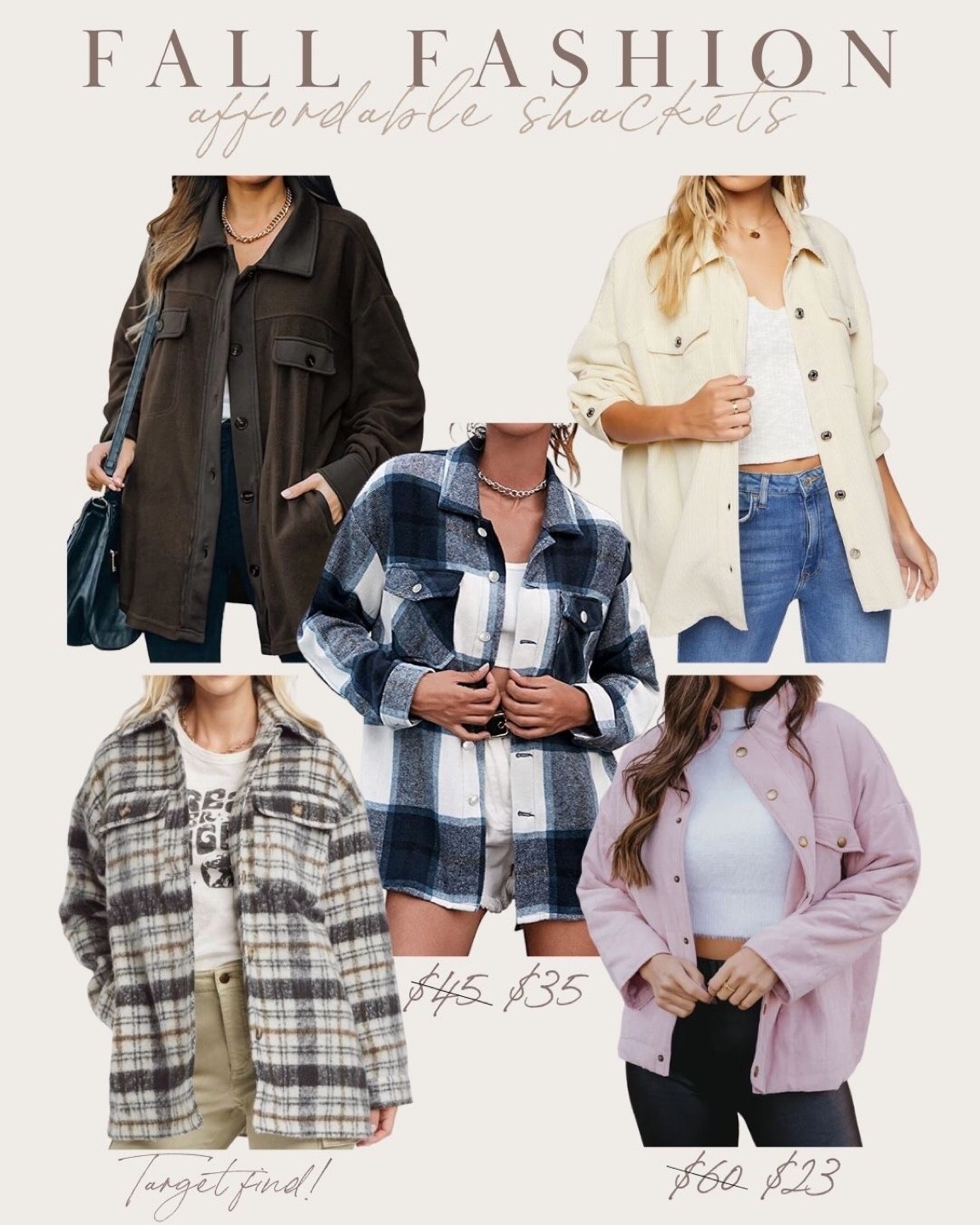New affordable shacket finds I’m loving!! All $50 and under 

Fall fashion 2022, Amazon fall fashion, target fall fashion, affordable fall fashion, fall fashion under $50, fall shackets 2022

#LTKunder50 #LTKunder100 #LTKSeasonal