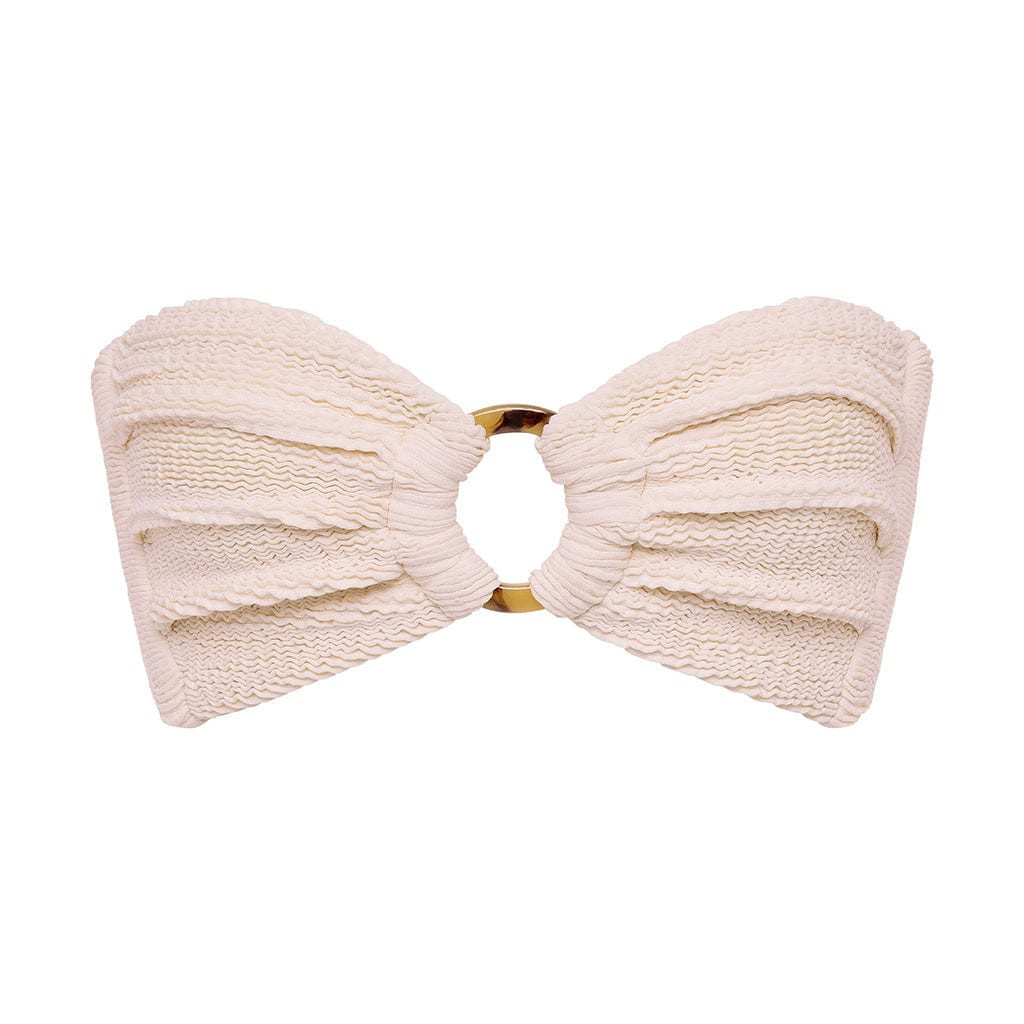 Crema Scrunch Tori Bandeau Bikini Top | Montce