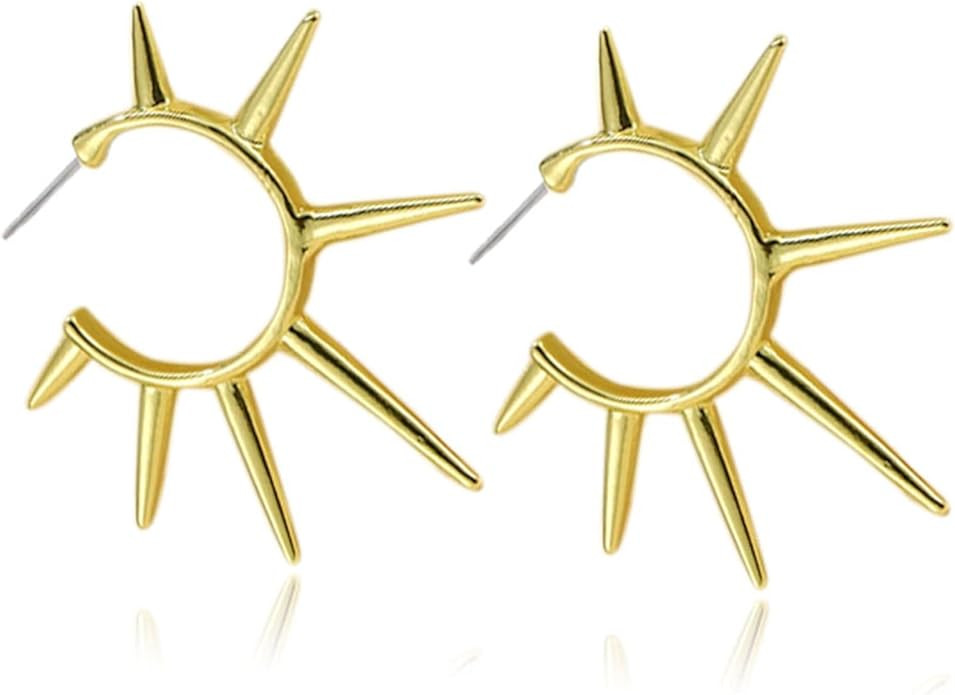 Minimalist Spike Dangle Drop Hoop Earrings for Women Men Gothic Punk Spike Earrings Fashion Perso... | Amazon (US)