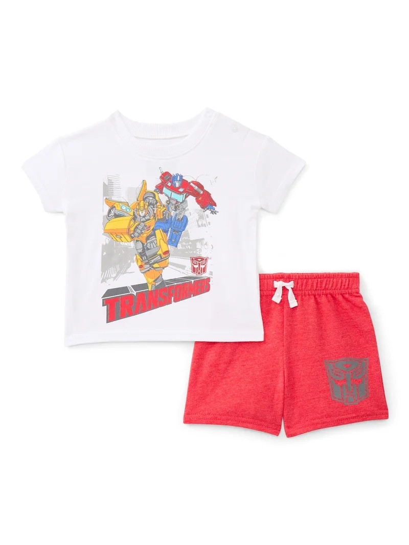Transformers Baby Boys Short Sleeve Graphic Tee and Shorts Set, 2-Piece, Sizes 0/3M-24M | Walmart (US)