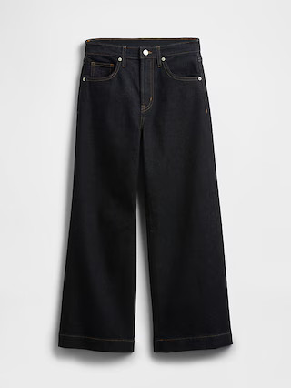 High Rise Wide-Leg Crop Jeans | Gap Factory