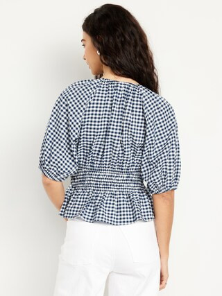 Smocked Gingham Top | Old Navy | Old Navy (US)