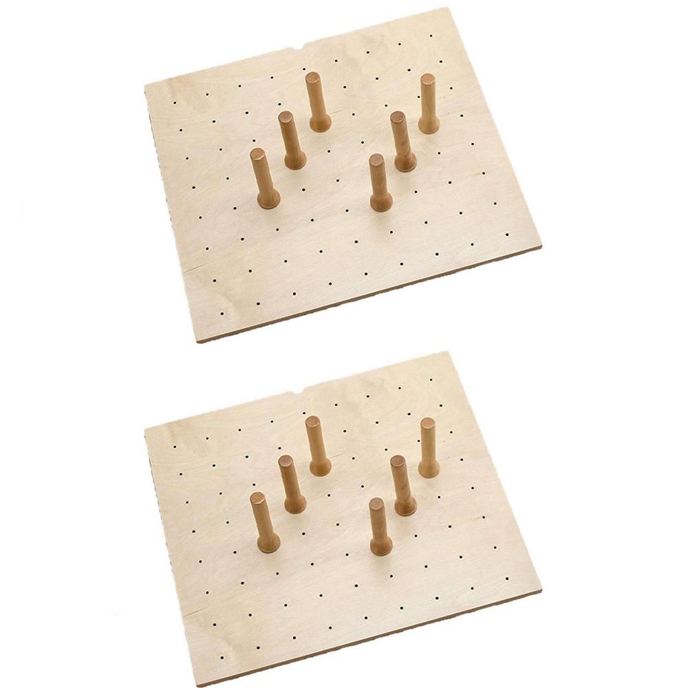 Rev-A-Shelf Deep Drawer 9 Peg Board System for Drawers Up to 24 in. (2-Pack), Brown | The Home Depot