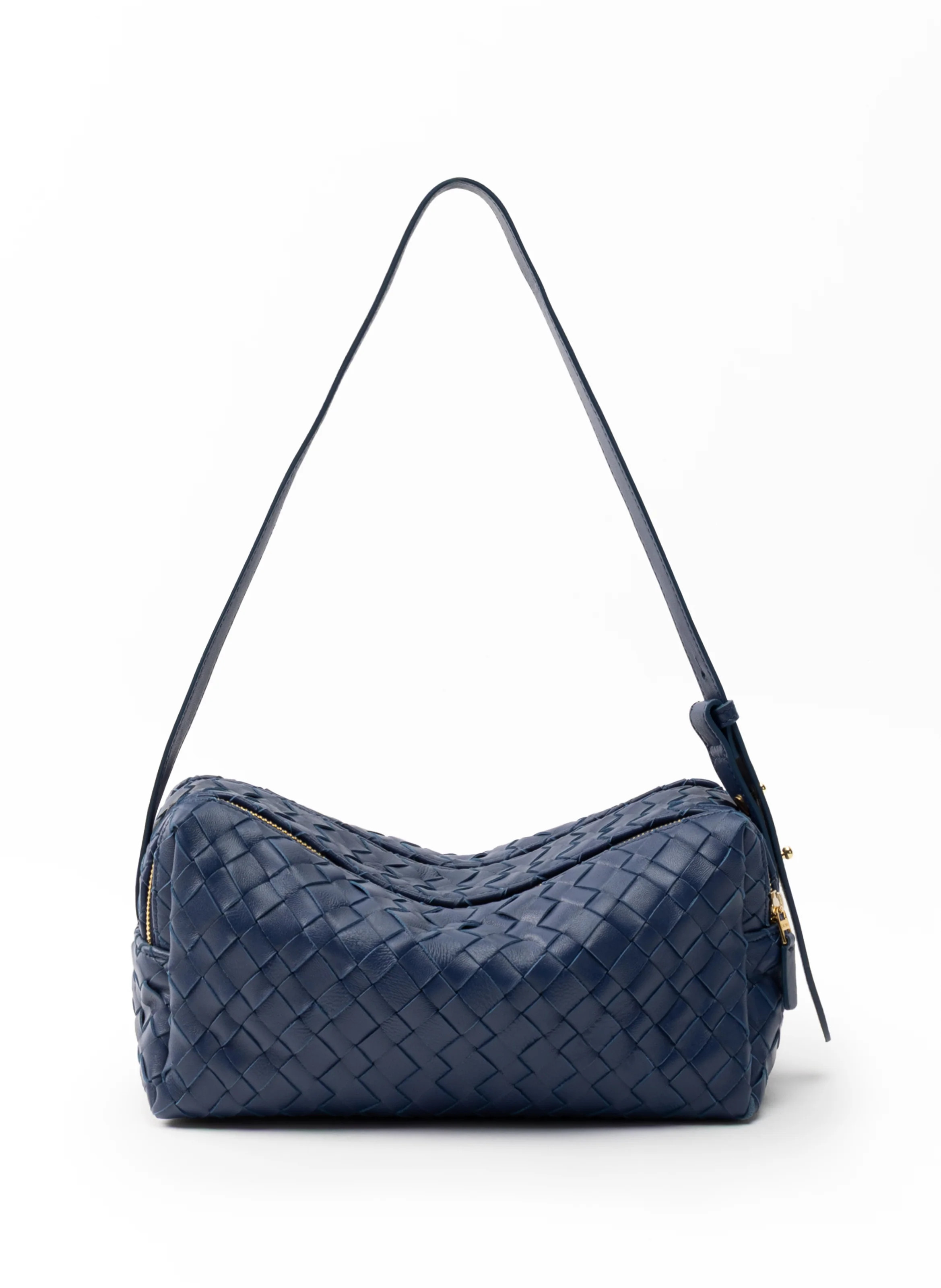 Trousse Woven Leather Navy - Woven Leather Bags - Elleme | Elleme