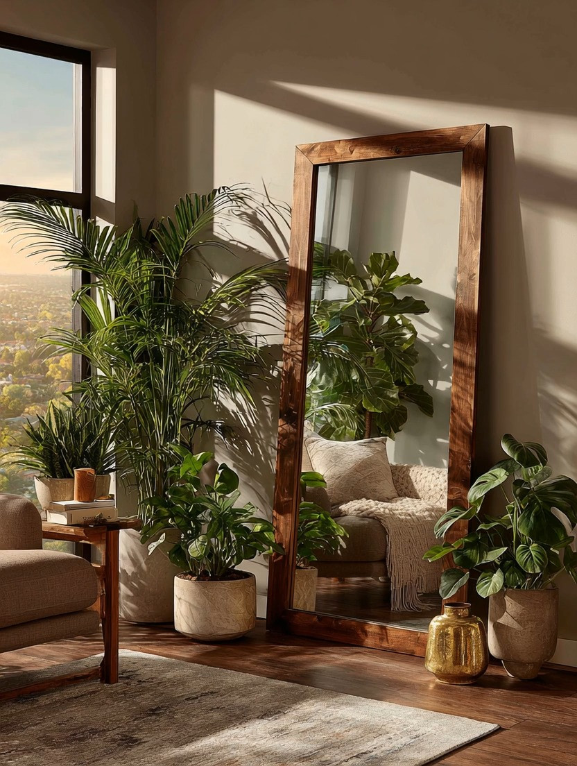 Create this simple, sunlight-soaked corner in any home. Start with an influencer-style mirror—if metal isn’t your vibe, a wooden frame is the warm, earthy upgrade that always feels right. Then surround yourself with plants. A lot of them.

Here’s the secret: when your mirror doubles the greenery, your photos look richer, the space feels alive, and—bonus—it’s actually good Feng Shui. Nature, light, reflection… the trifecta of effortless beauty at home. #HomeStylingTips #InfluencerMirror #FengShuiDecor #NaturalLightHome #PlantLoversHome #WoodFrameMirror #CozyCornerDecor #SunlitSpaces 

 #LTKHome