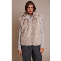 Grey Faux Fur Gilet | PrettyLittleThing UK