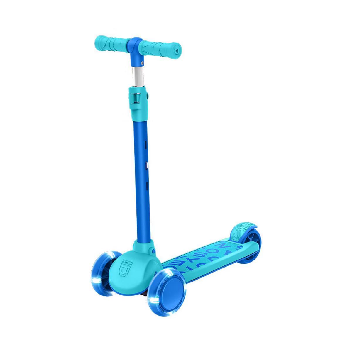 Jetson Gem Learn & Grow Kick 3-Wheel Kick Scooter - Blue/Green: Adjustable Handlebar, LED Lights | Target
