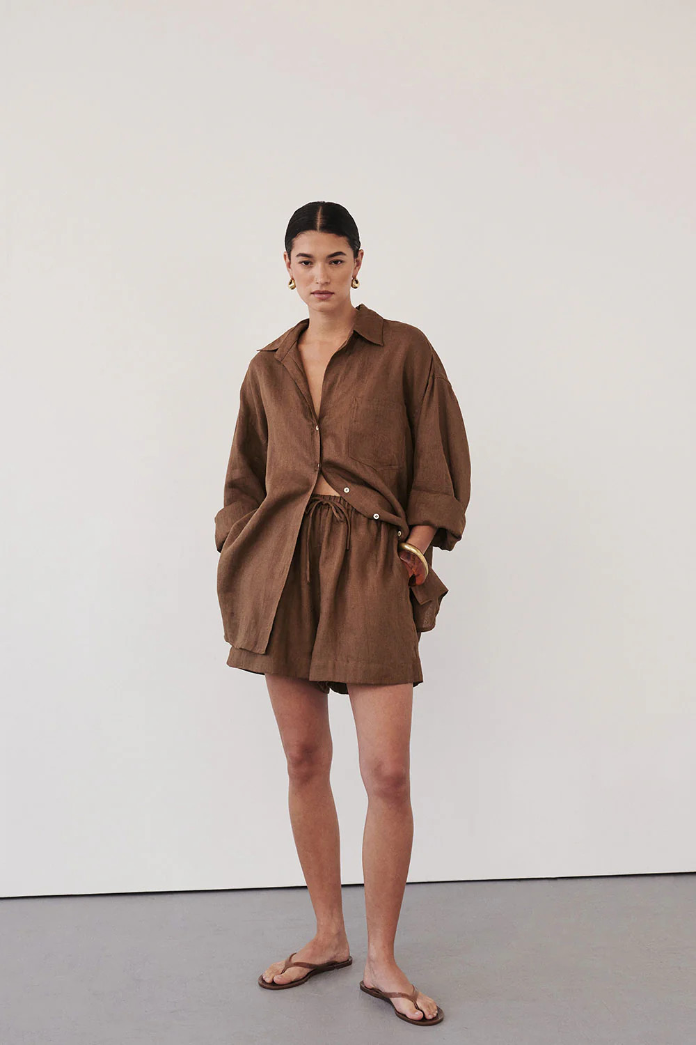 LUNE FONDANT OVERSIZED LINEN SHIRT | DISSH