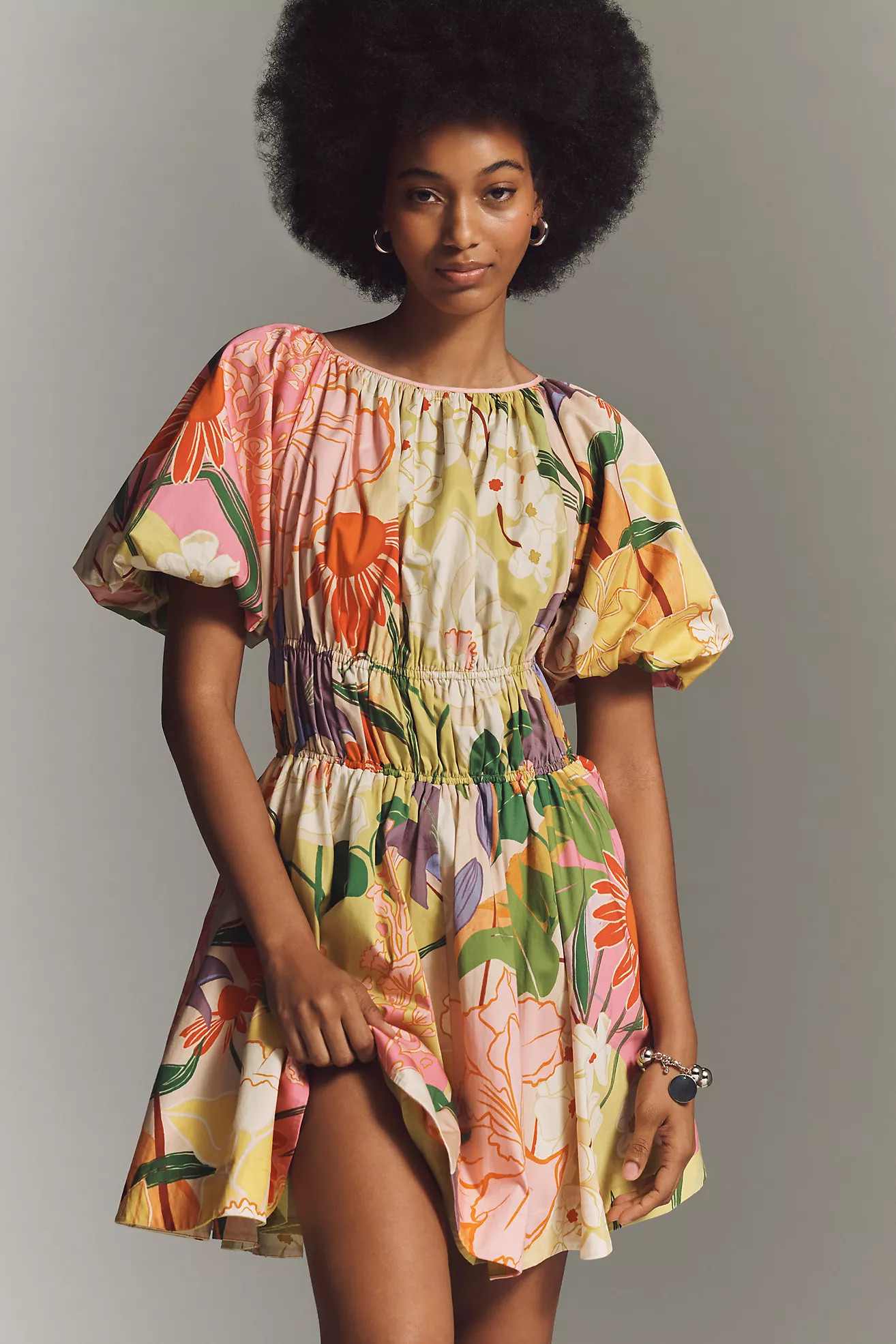 Mestiza Breakfast Puff-Sleeve Mini Dress | Anthropologie (US)