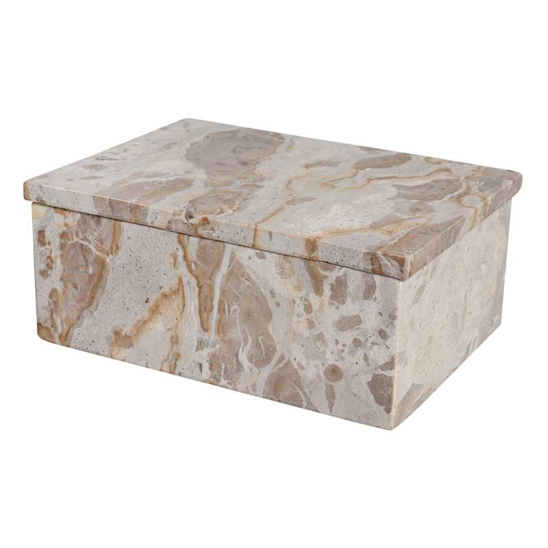 Natural Brown Marble Box, 9.5x7 | At Home