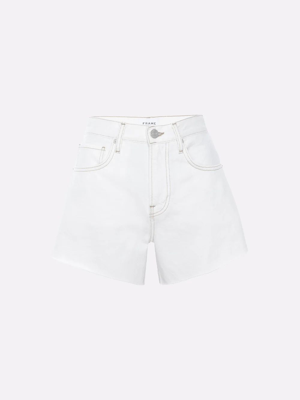 Le Super High Short  in  Au Natural Clean | Frame Denim