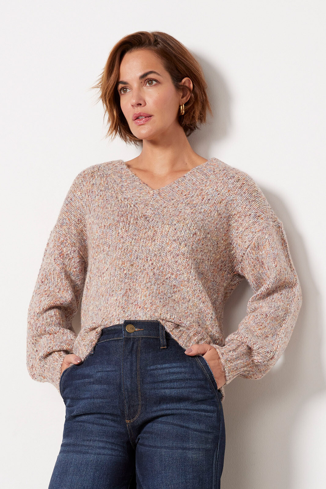 Jill Marl Vneck Pullover | Evereve