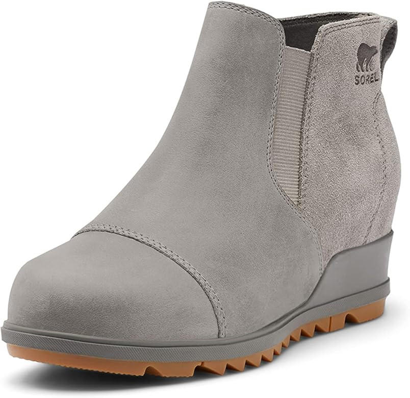Sorel Women's Evie Pull-On Bootie — Waterproof Suede Leather — Wedge Ankle Booties | Amazon (US)