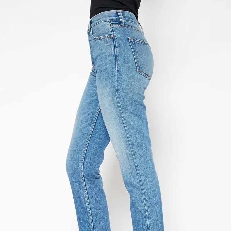 NOEND Denim Claude High Rise Straight Crop in Grand - Blue - 24 | Verishop