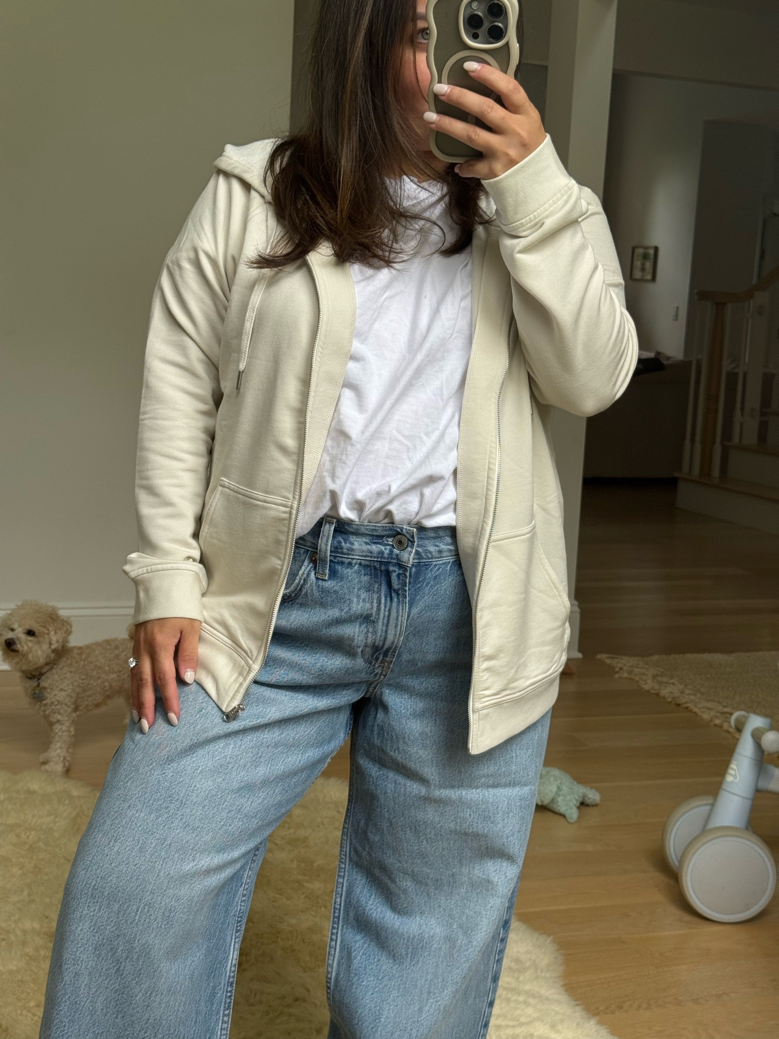 Zip up quince size medium
Jean - curve love low rise, ultra Loose= 30 extra short
Petite Abercrombie . I’m 4’11” size 30 or 31

#LTKootd #LTKgrwm #LTKPetite

#LTKootd #LTKgrwm #LTKPetite