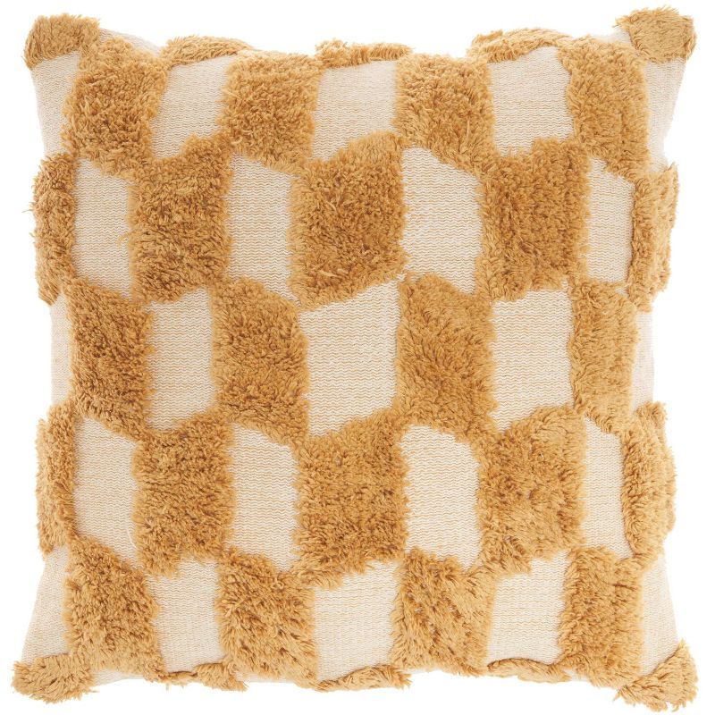 18"x18" Tufted Diag Checkers Square Throw Pillow - Nicole Curtis | Target