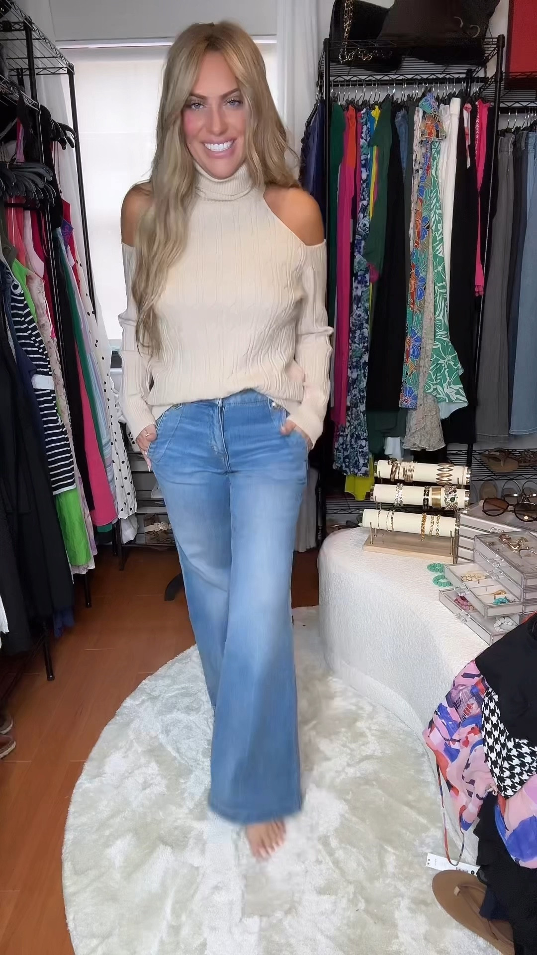 Chunky Cold-Shoulder Sweater thumbnail