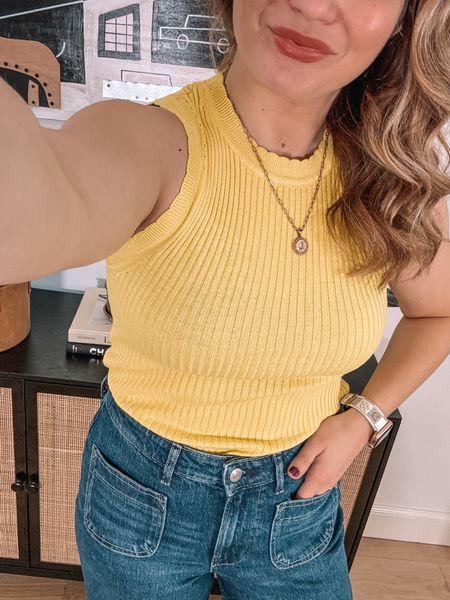 This Walmart yellow tank is going to be a staple for me for spring/summer! Comes in white and pink too. I’m wearing M 

#LTKstyletip #LTKsalealert #LTKSeasonal