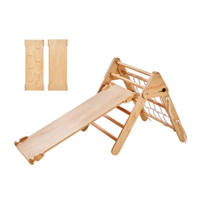 Pikler Triangle Set, 4 in 1 Toddler Climbing Toys Indoor Playground, Large Size Wooden Climbing Gym for Toddlers 1-3 Years | Target