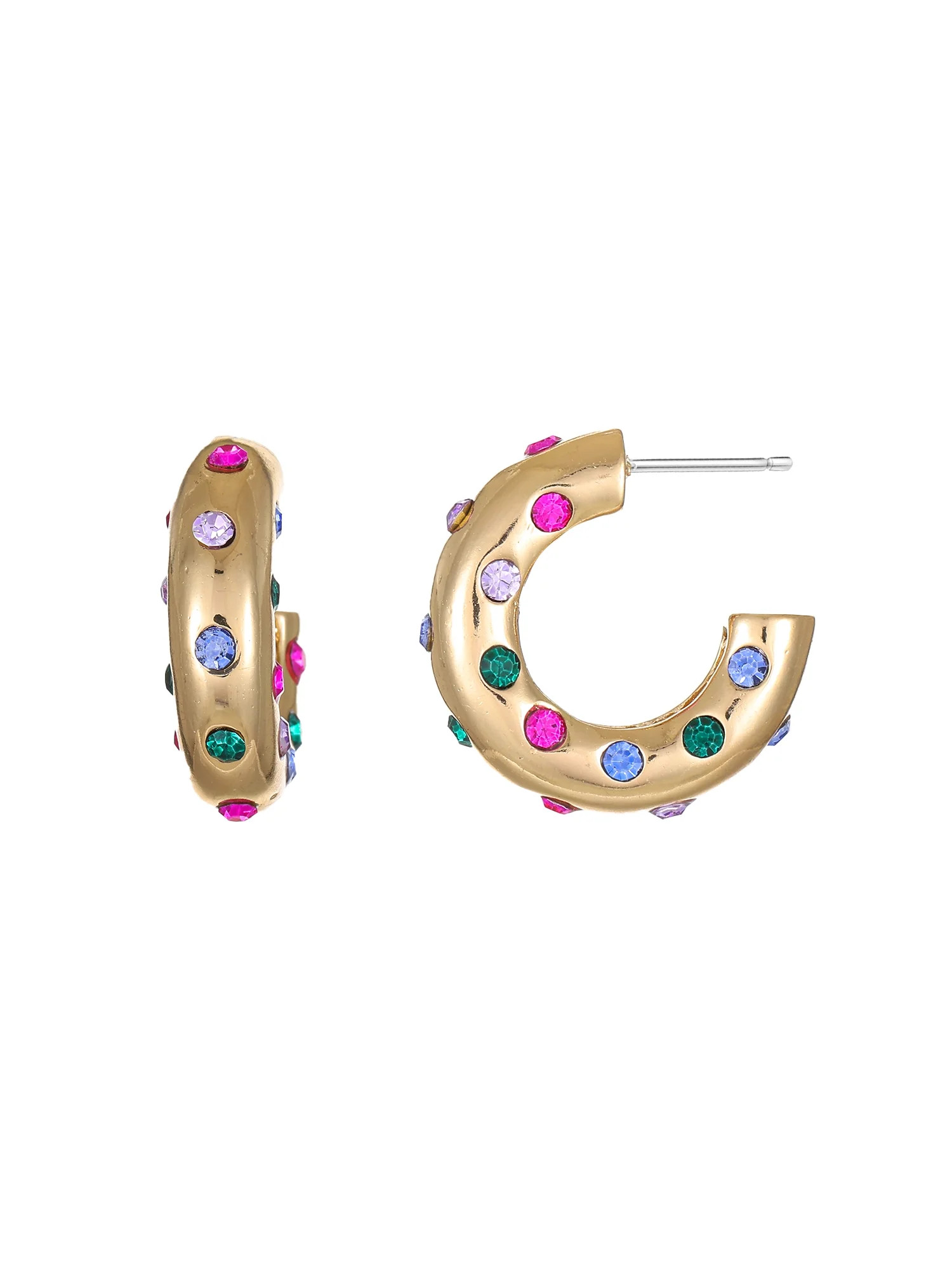 Packed Party Be-Jeweled Chunky Hoops | Walmart (US)