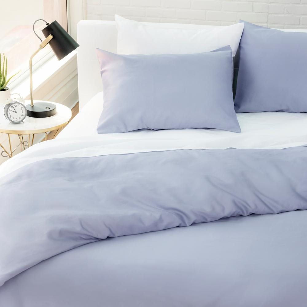 WELHOME The Kensington Cotton Cornflower King Duvet Set | The Home Depot