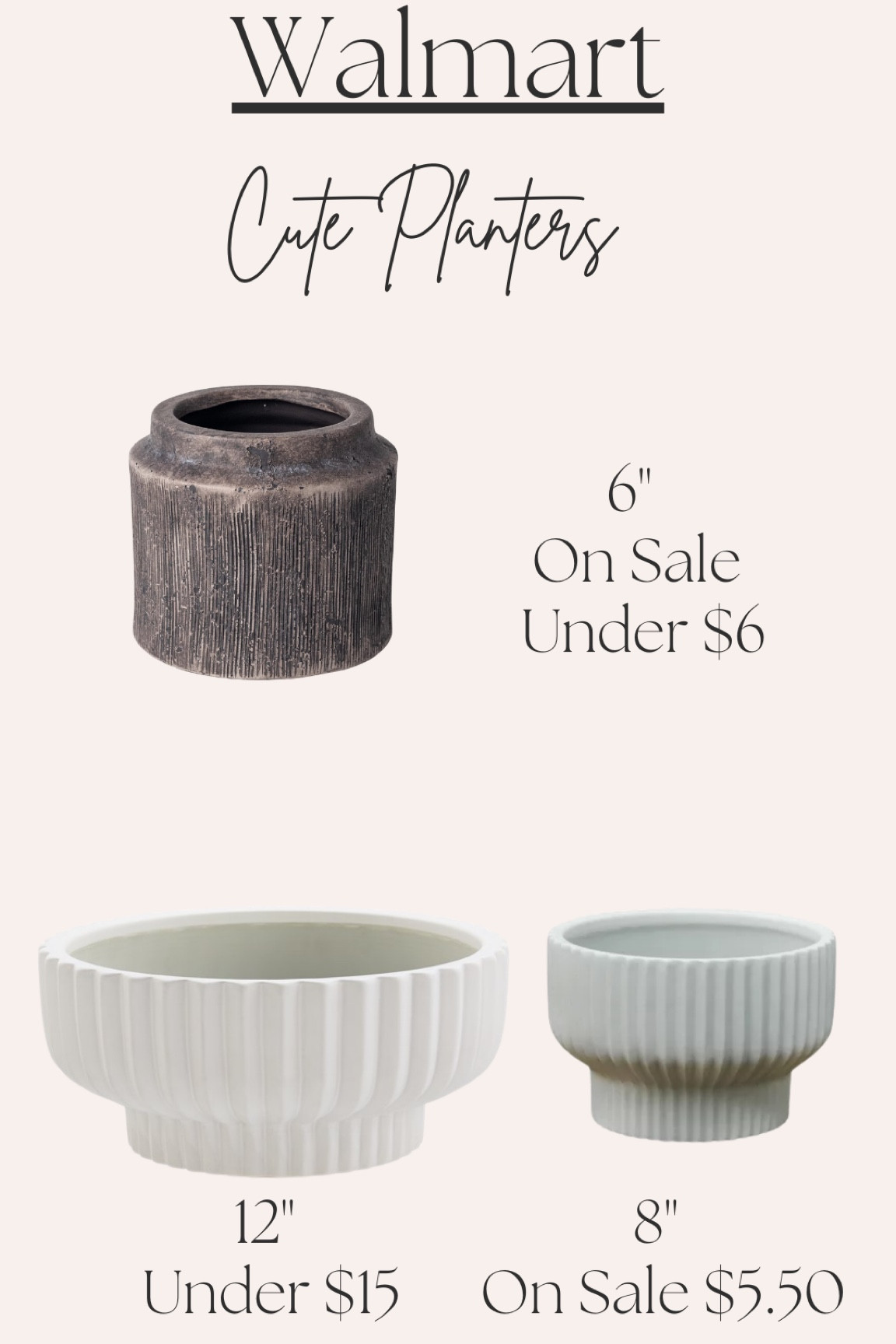 Walmart planters for such a great price! 
#planters #walmartfind #budgetdecot

#LTKsalealert #LTKhome #LTKFind