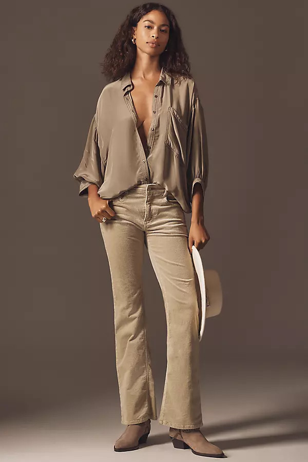 Low-Rise Corduroy Flare Jeans | Anthropologie (US)