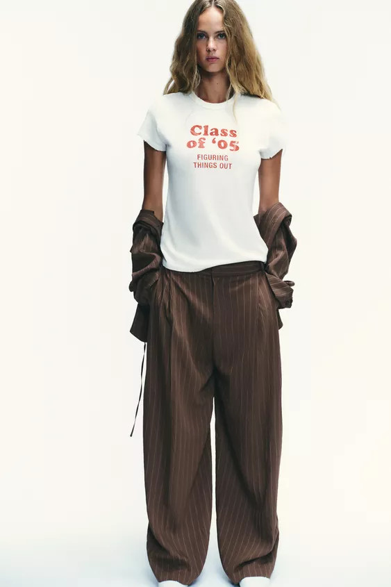 RUSTIC T-SHIRT WITH SLOGAN | Zara UK