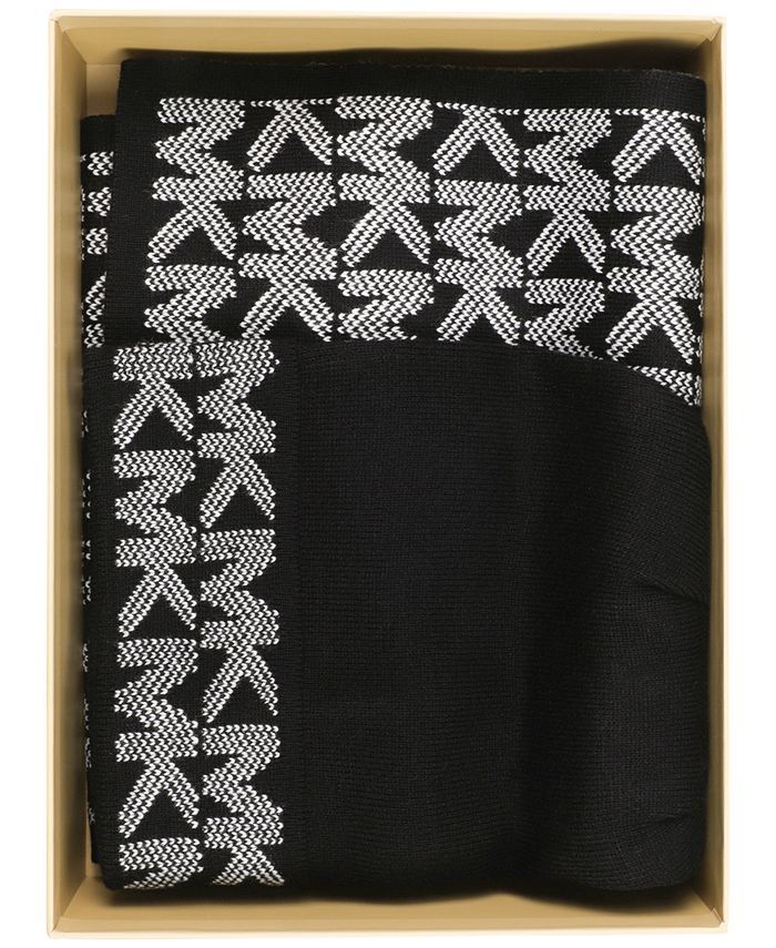 Michael Kors 2-Pc. Set Patchwork Logo Scarf & Beanie & Reviews - Scarves & Wraps - Handbags & Acc... | Macys (US)
