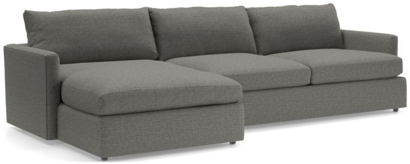 Lounge II Steel Grey Sectional Sofa + Reviews | Crate and Barrel | Crate & Barrel