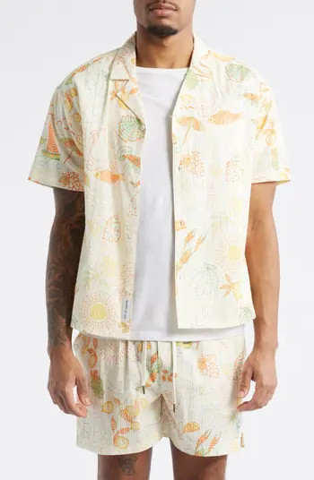 Native Youth Solstitchery Print Boxy Fit Camp Shirt | Nordstrom | Nordstrom