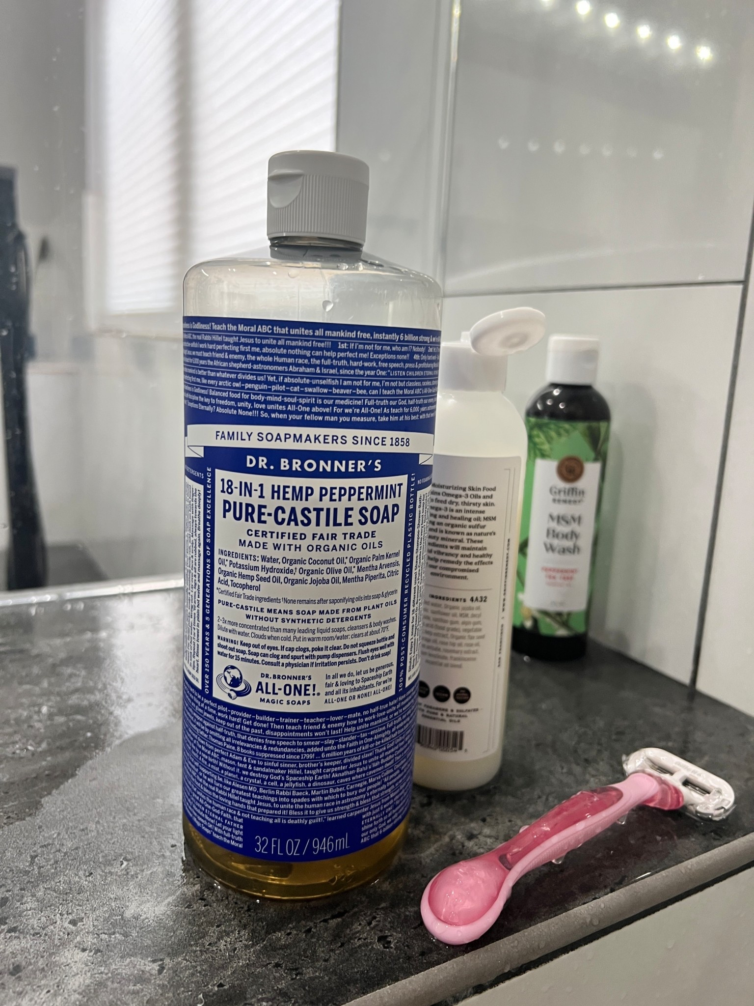 #DrBronners pure Castile soap is like those things you see about 100 uses for ArmourAll 😅
It’s good for so many things! You’ll have to go read about it we keep it in our shower for daily use  

#LTKHome #LTKBeauty #LTKFindsUnder50