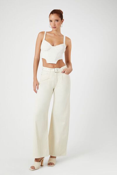 Twill Belted Wide-Leg Pants | Forever 21 (US)