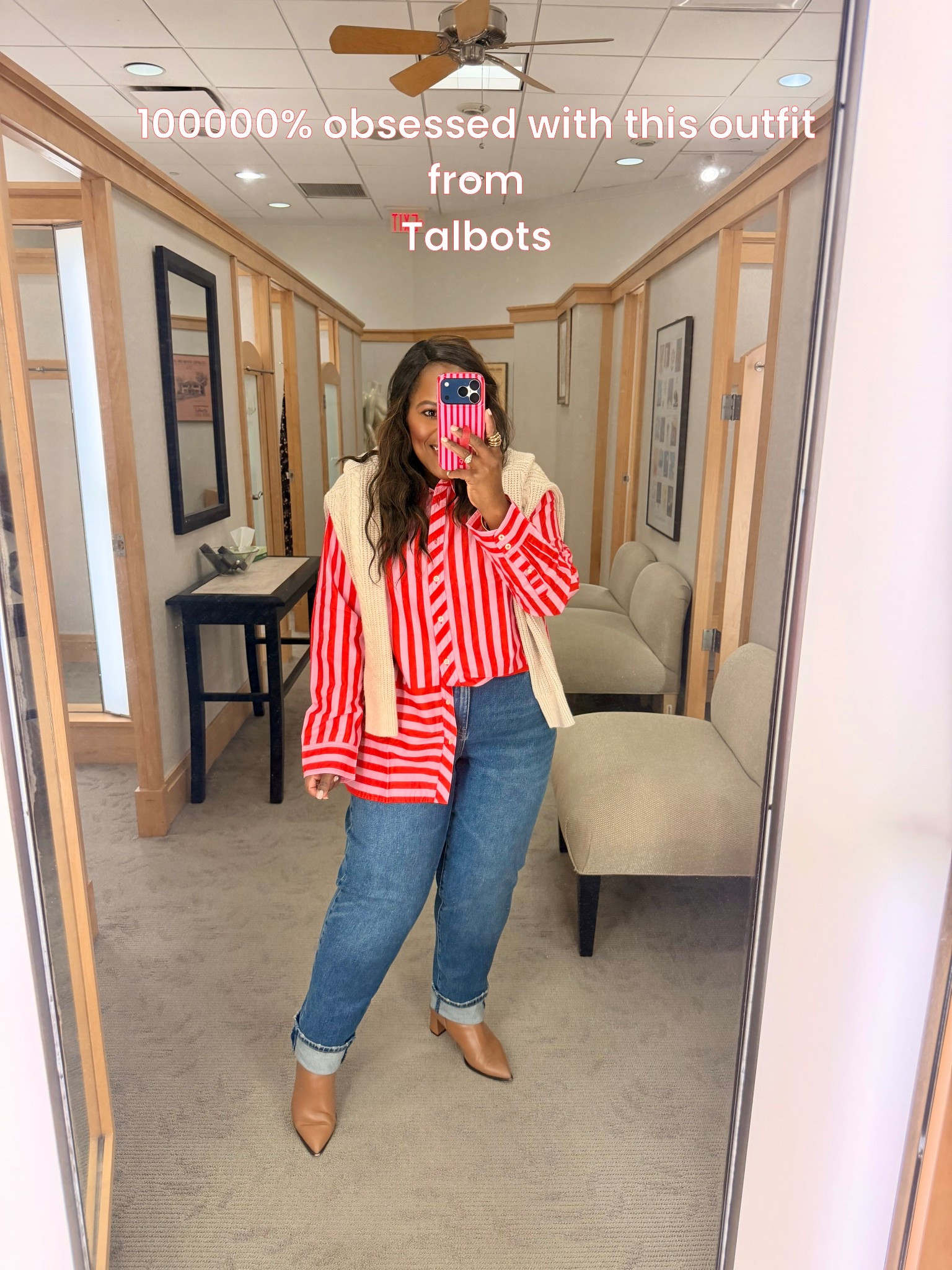 How can you not fall in love with this fun outfit from Talbots and these jeans are AMAZING!!! Wearing a size 14 in jeans, xl in button up blouse that’s perfect for Valentine’s Day and afterwards! I sized up for the relaxed fit in the blouse. ♥️

#LTKValentine #LTKSaleAlert #LTKootd