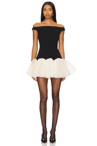 Lovers and Friends Alix Mini Dress in Black & Vanilla from Revolve.com | Revolve Clothing (Global)