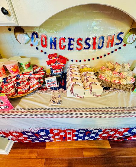Take me out to the ball game 🏟️ ⚾️ 

My sons 5th Birthday Concession Stand for the guests 🧢

#party #baseball #snacks

#LTKParties #LTKKids #LTKGiftGuide