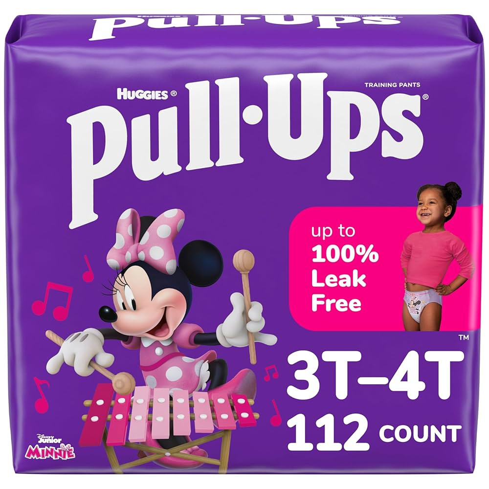 Pull-Ups Girls' Potty Training Pants, Size 3T-4T Training Underwear (32-40 lbs), 112 Count (4 Pac... | Amazon (US)
