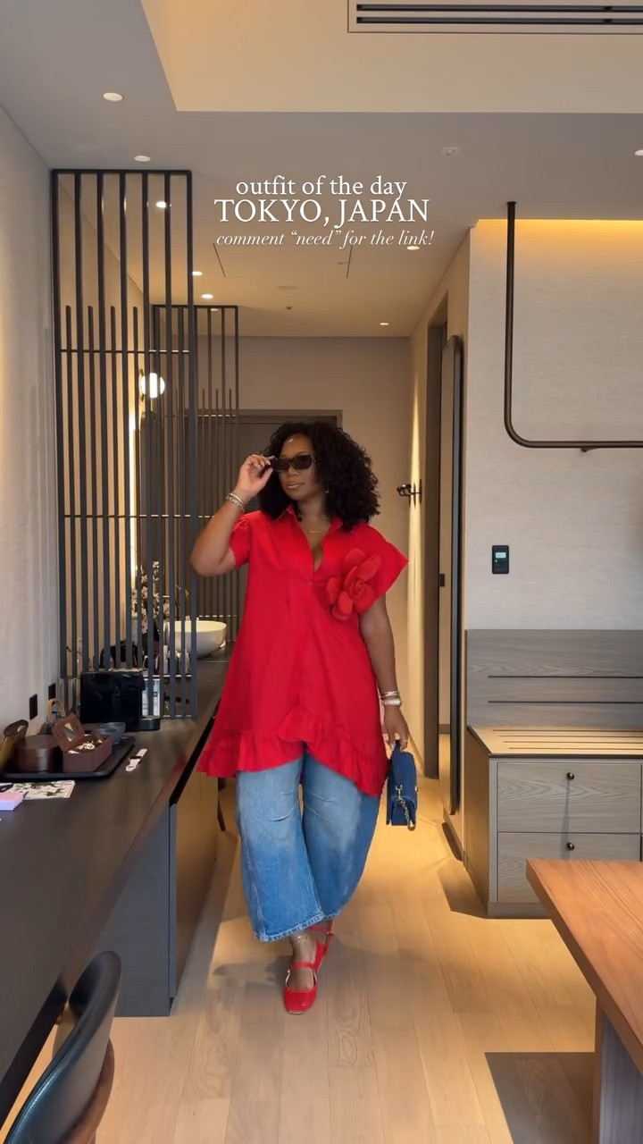 I am 5’9 200 lbs wearing a 14 in the jeans. Shirt dress is one size fits all. Size up in the flats 🥰♥️

#LTKstyletip # LTKmidsize #LTKtravel