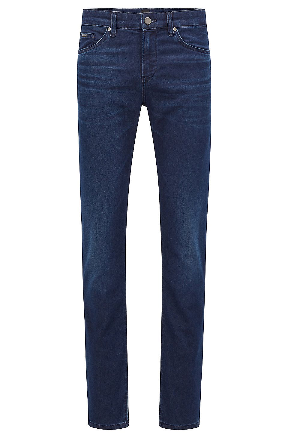 BOSS - Slim-fit jeans in blue-black comfort-stretch denim | Hugo Boss (UK)