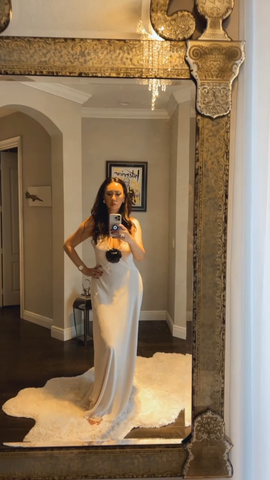 Stunning cream color slip dress fully lined. None seen though. Recommend adhesive bra 
Also available in black 🤍🖤

#LTKstyletip