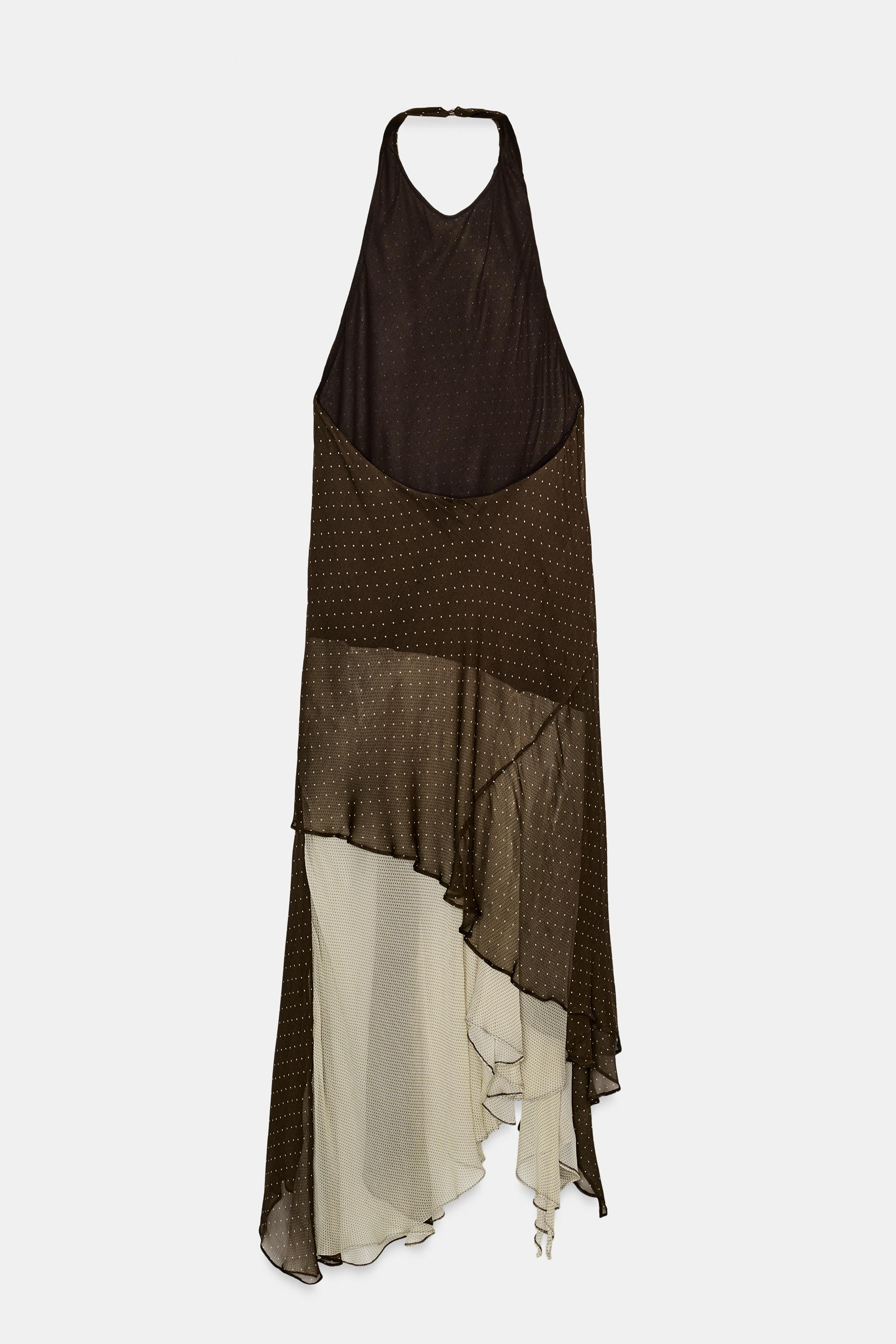 ZW COLLECTION ASYMMETRIC CONTRAST DRESS | Zara UK