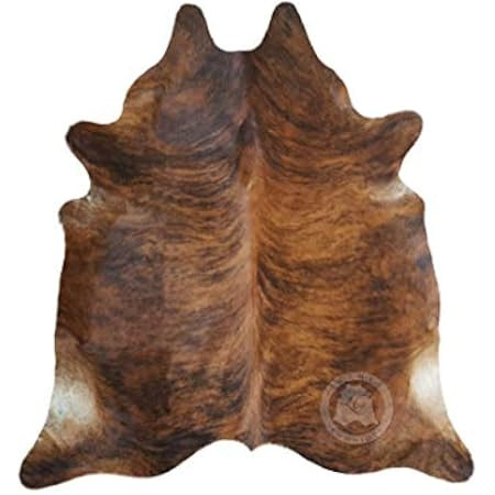 Genuine Dark Brindle Cowhide Rug 6 x 7 ft. 180 cm x 210 cm | Amazon (US)