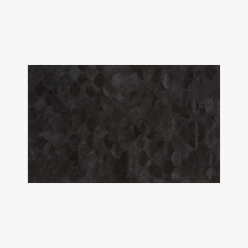 Scallop Black Hide Area Rug 5'x8' + Reviews | CB2 | CB2