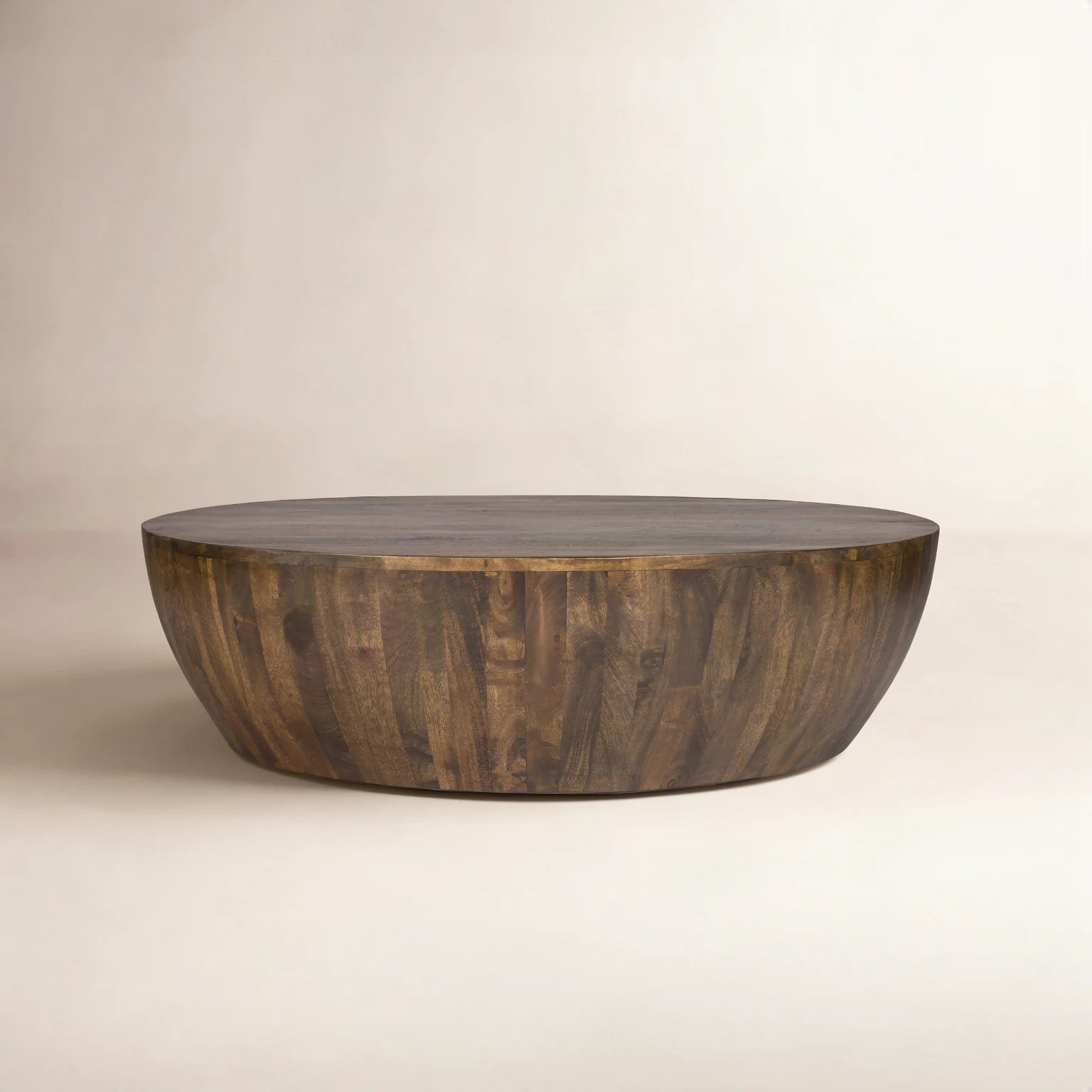 Vivenne Mango Wood Drum Coffee Table | Wayfair North America