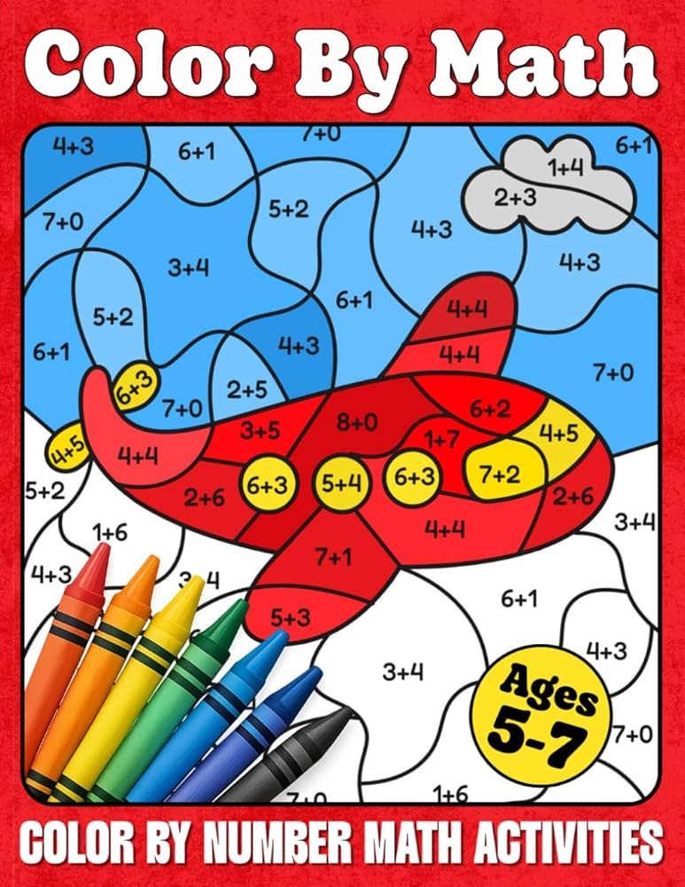 Color By Math: Fun-Filled Color-by-Number Math Activities to Build Early Math Skills for Kids Age... | Amazon (US)