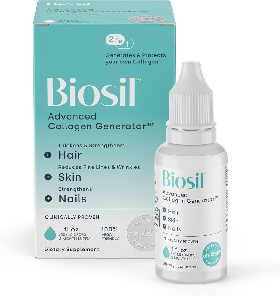Biosil Collagen Booster Supplement - 1 fl oz Drops - Patented ch-OSA Activator for Skin, Hair, Na... | Amazon (US)