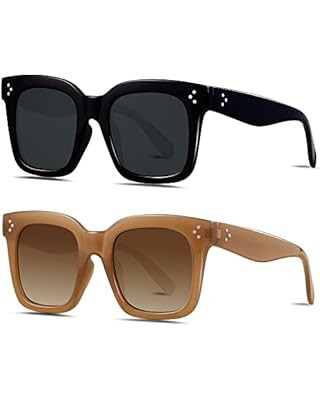 FEISEDY Vintage Women Butterfly Sunglasses Designer Luxury Square Gradient Sun Glasses Shades B24... | Amazon (US)